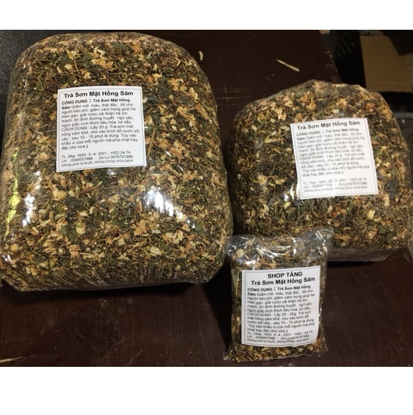 1kg trà sơn mật hồng sâm - thảo lộc có tặng quà