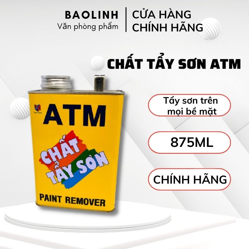 Chất tẩy sơn atm 875ml - dung dịch tẩy vết sơn trên mọi bề mặt chất liệu - vanphongpham.baolinh