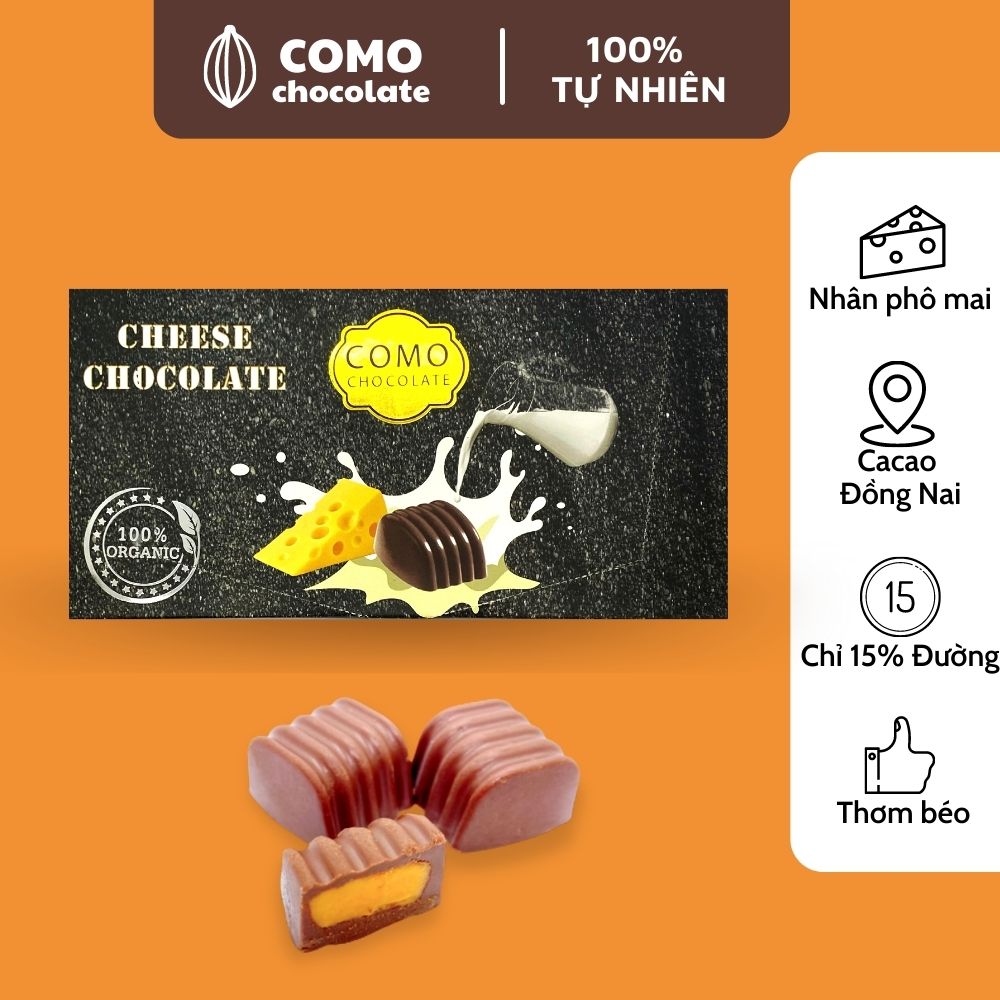Hộp Socola nhân Phô Mai thơm béo COMO Chocolate 100g