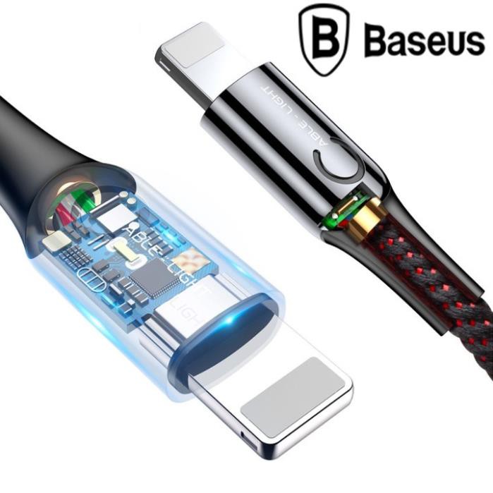 Cáp sạc iphone baseus calcd - cáp sạc tự ngắt điện khi đầy pin thông minh baseus c-shaped light chính hãng