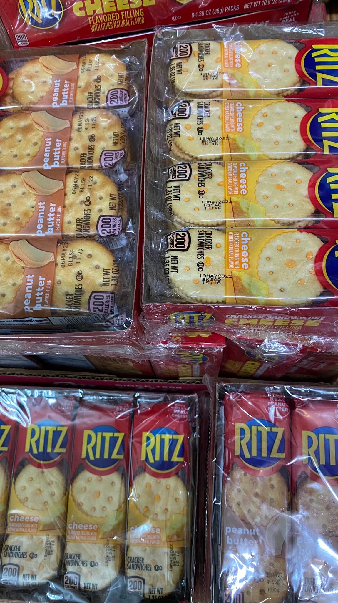 Bánh Ritz Cheese và Peanut Butter của Mỹ lốc 8 gói
