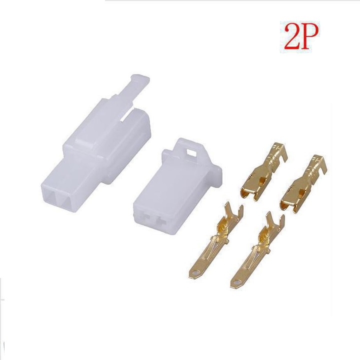 GIẮC NỐI ĐIỆN XE MÁY 2 CHÂN 2P-2.8mm (10 bộ)