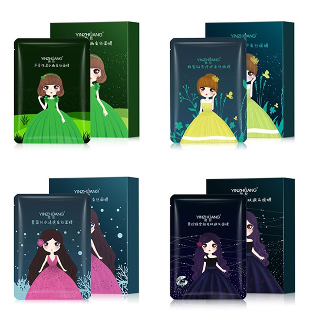 [GIẢM 5% ĐƠN 129K][HCM]Mặt Nạ Cô Gái Yinzhuang Dưỡng Ẩm Ngọc Trai Đen Aloe Honey Moju Black Pearl Moisturizing Mask