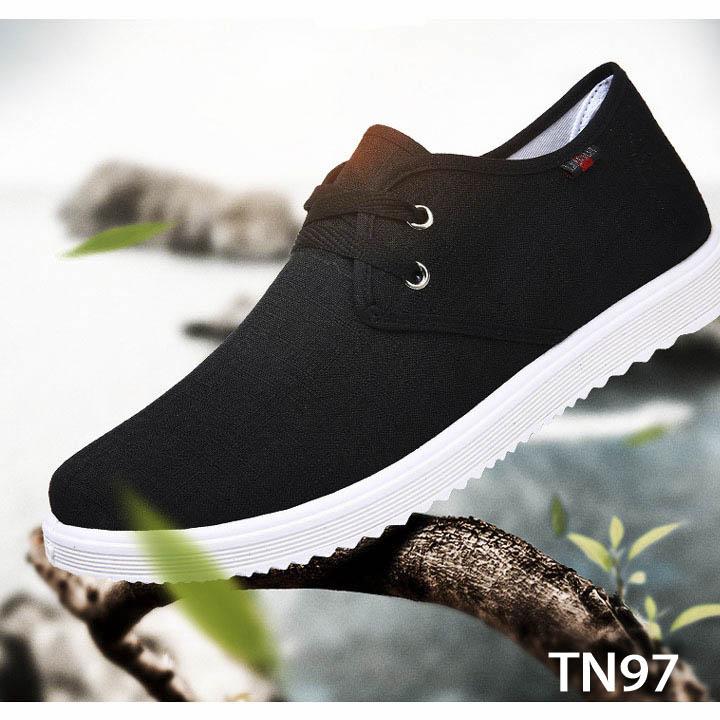 Giày Sneaker Nam Chất Vải Jeans Cao Cấp TN97 - Đen