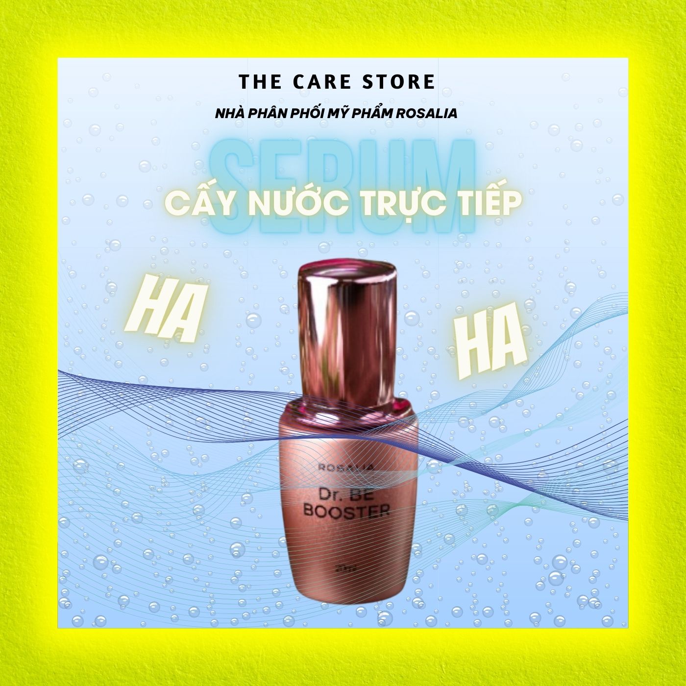 Serum HA Rosalia - Dr BE Booster, serum cấy nước trẻ hóa, phục hồi da Hyaluronic Acid có tác dụng giảm nhăn nhanh chóng - THE CARE STORE