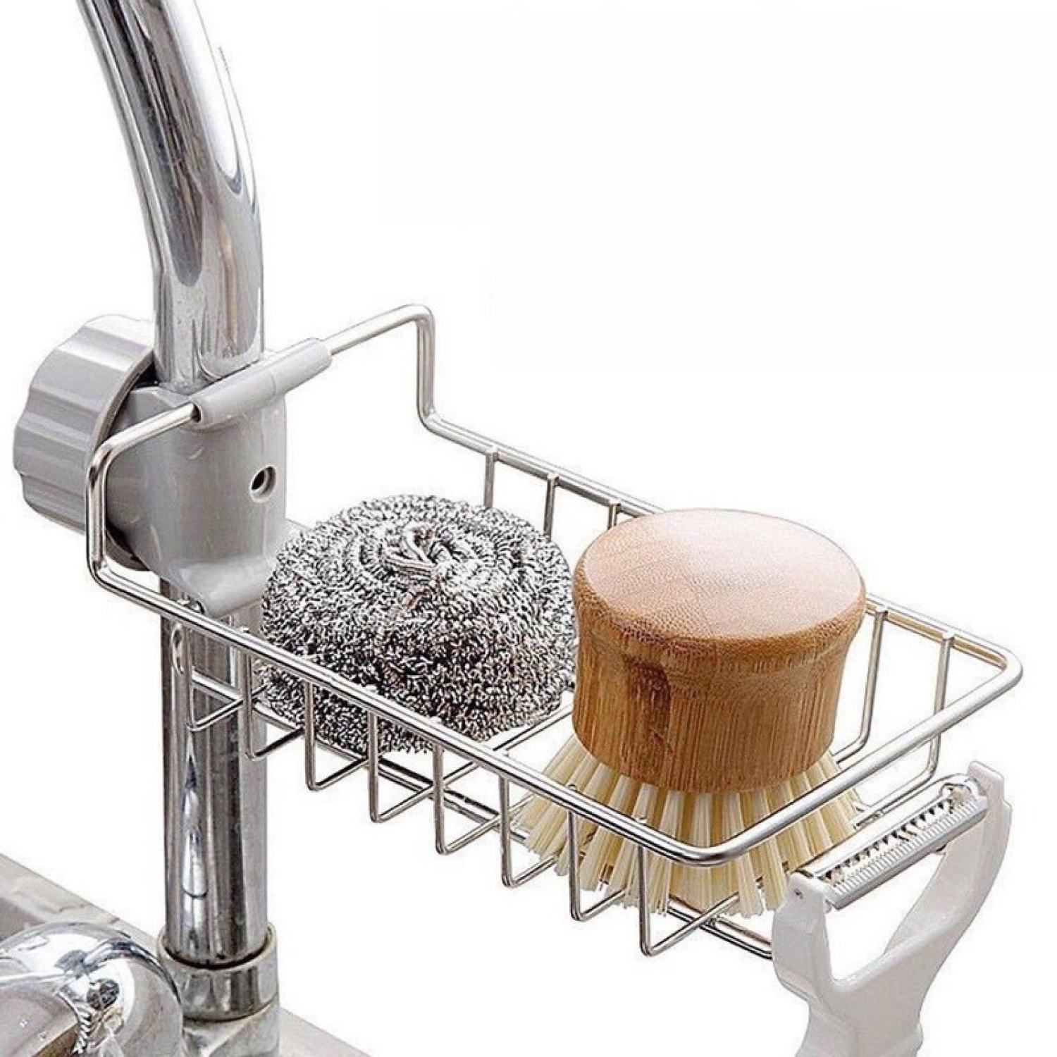 Kệ inox gắn vòi rửa chén
