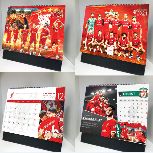 Lịch để bàn âm dương có ghi chúLiverpool năm 2024