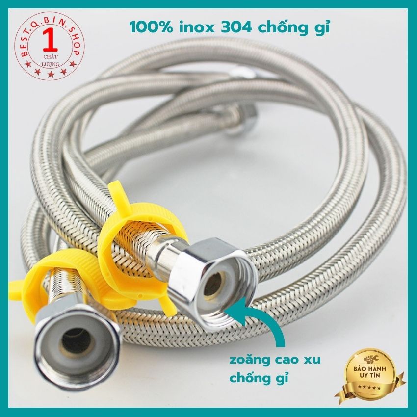 ống nước, Dây cấp nước bồn cầu lavabo bồn rửa bát bình nóng lạnh MTS-9912 Chịu Nhiệt Độ Bền Cao Bảo Hành 12 Tháng có tay cầm vặn trợ lực