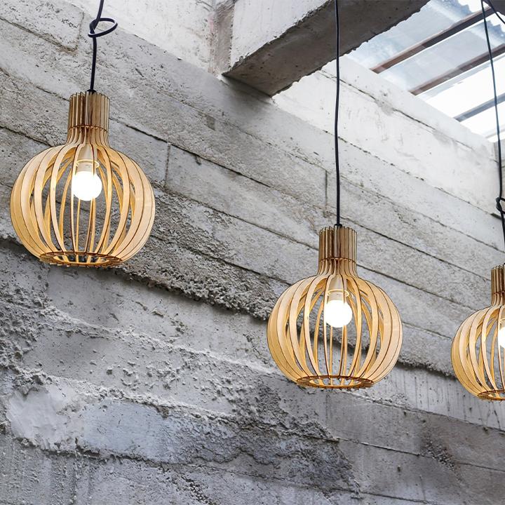 Đèn gỗ trang trí củ tỏi AKZ-DGC2-2