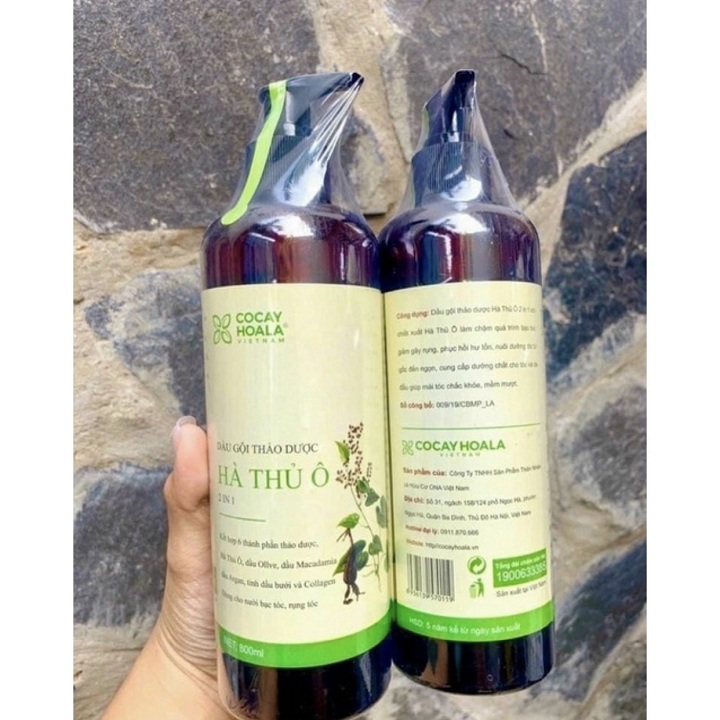 Dầu gội Hà Thủ Ô 800ml giảm rụng tóc giảm bạc tóc kích thích mọc tóc Dầu gội thảo dược Hà Thủ Ô