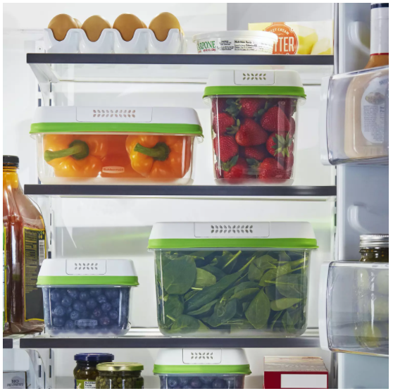 [4 size lẻ & trọn bộ 8 món] HỘP TRỮ RAU CỦ QUẢ TƯƠI LÂU - RAU THỞ Rubbermaid FreshWorks Food Storage Containers