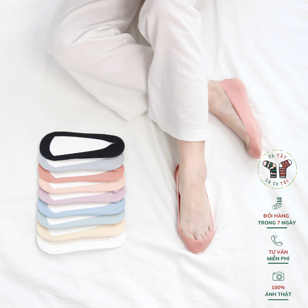 Tất lười nữ Có Tất Là Có Tất chất liệu cotton mỏng nhẹ trơn màu pastel - TULIP