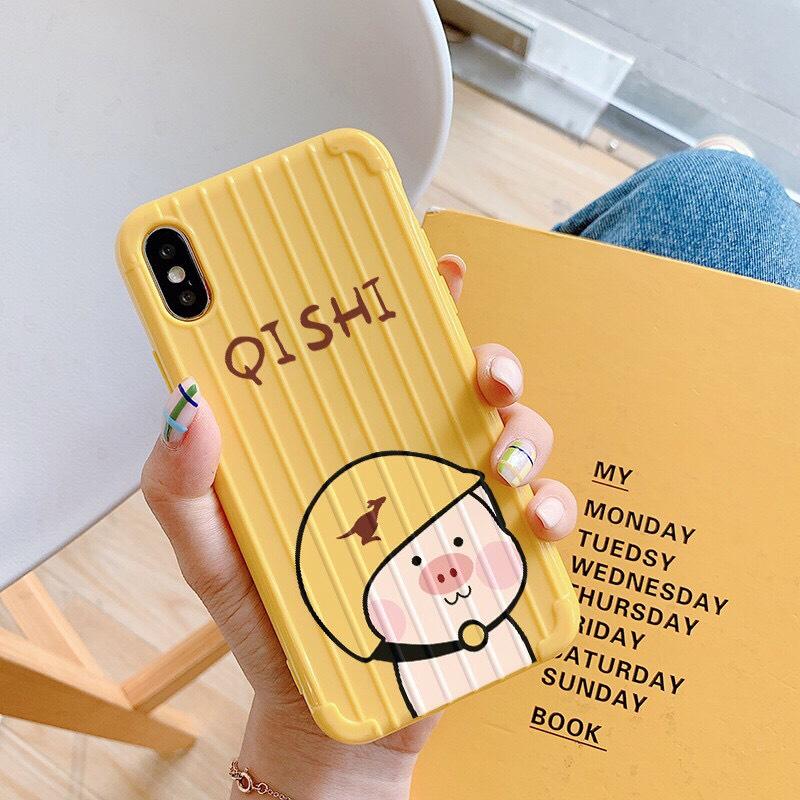 ỐP IPHONE - ỐP LƯNG LỢN QISHI CUTE IP6 6PLUS 7PLUS 8PLUS X XSMAX