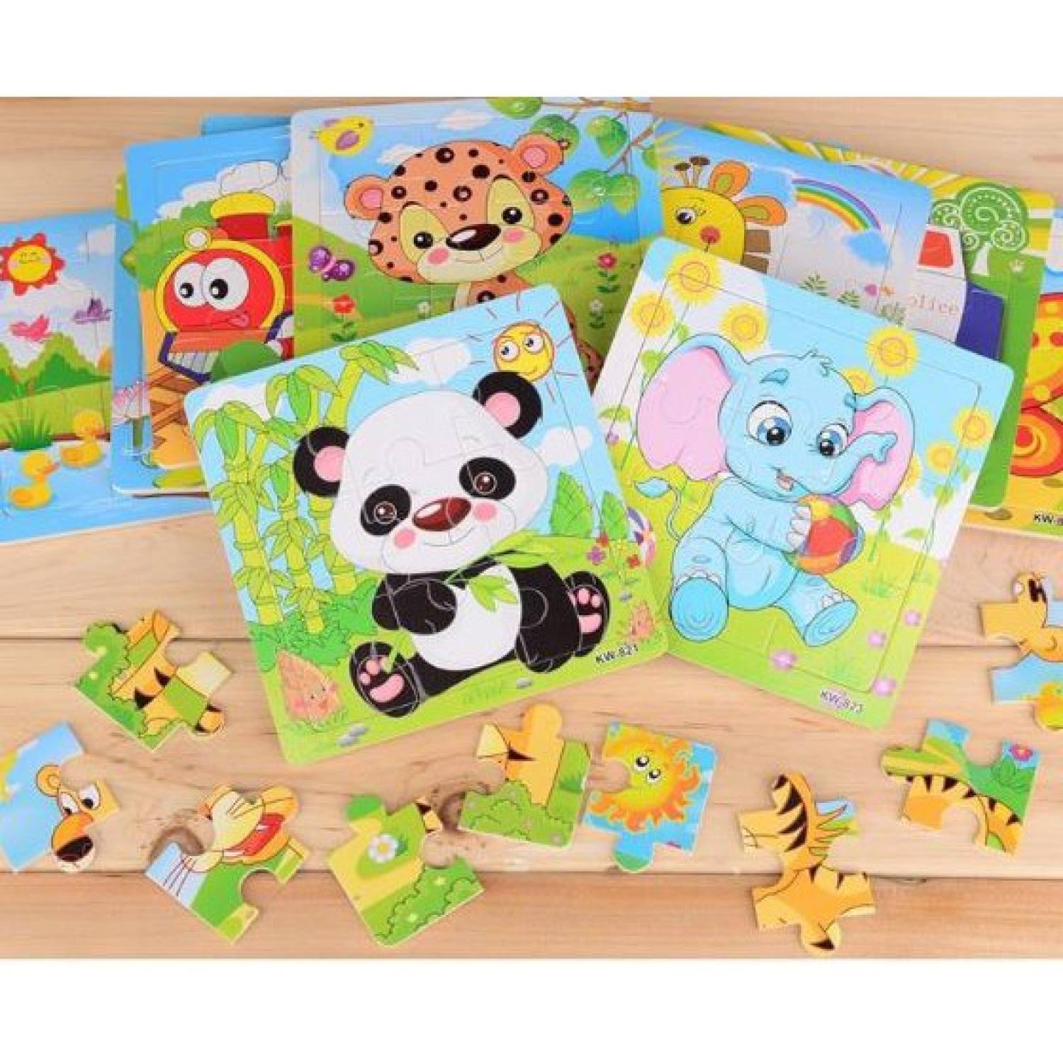 Bảng ɡhép hình gỗ 16 miếng ɡhép quà tặng cho bé