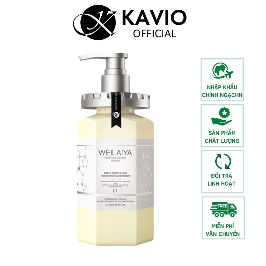 Dầu xả phục hồi đa tầng nấm truffle weilaiya, phục hồi tóc khô xơ, dưỡng ẩm, bóng mượt tóc 450ml - kavio official