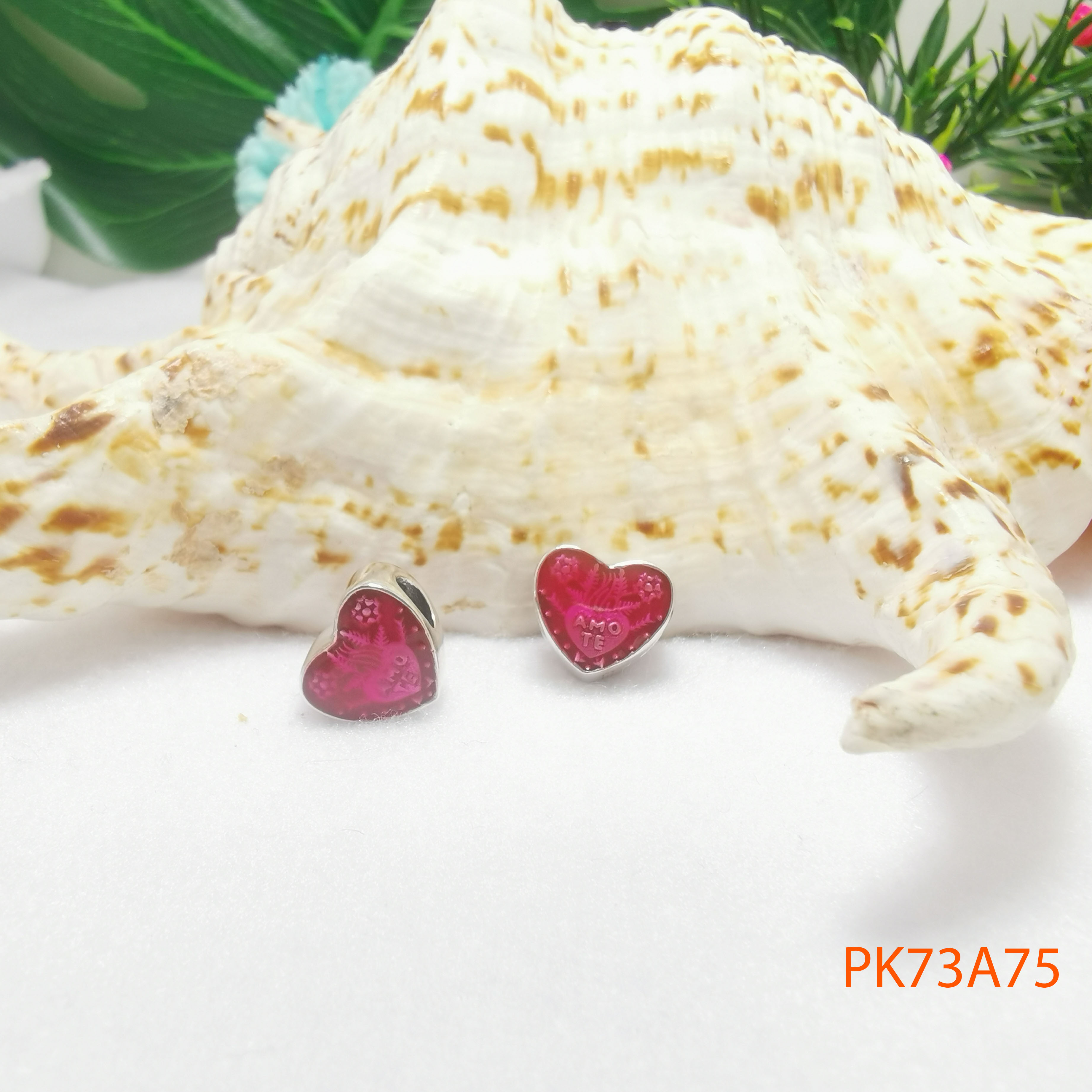 Charm bạc trái tim phối vòng chuỗi trang sức phụ kiện sang trọng dễ thương pk73a75