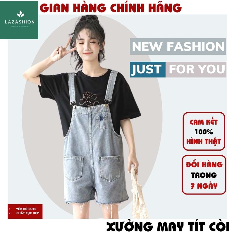 yếm nữ 💚quần yếm jean nữ ,jean đùi nữ ,jean nữ cực xinh ,phong cách bánh bèo, vintage ,trẻ trung hàn quốc ulzzang THỜI TRANG CHÍNH HÃNG LAZASHION