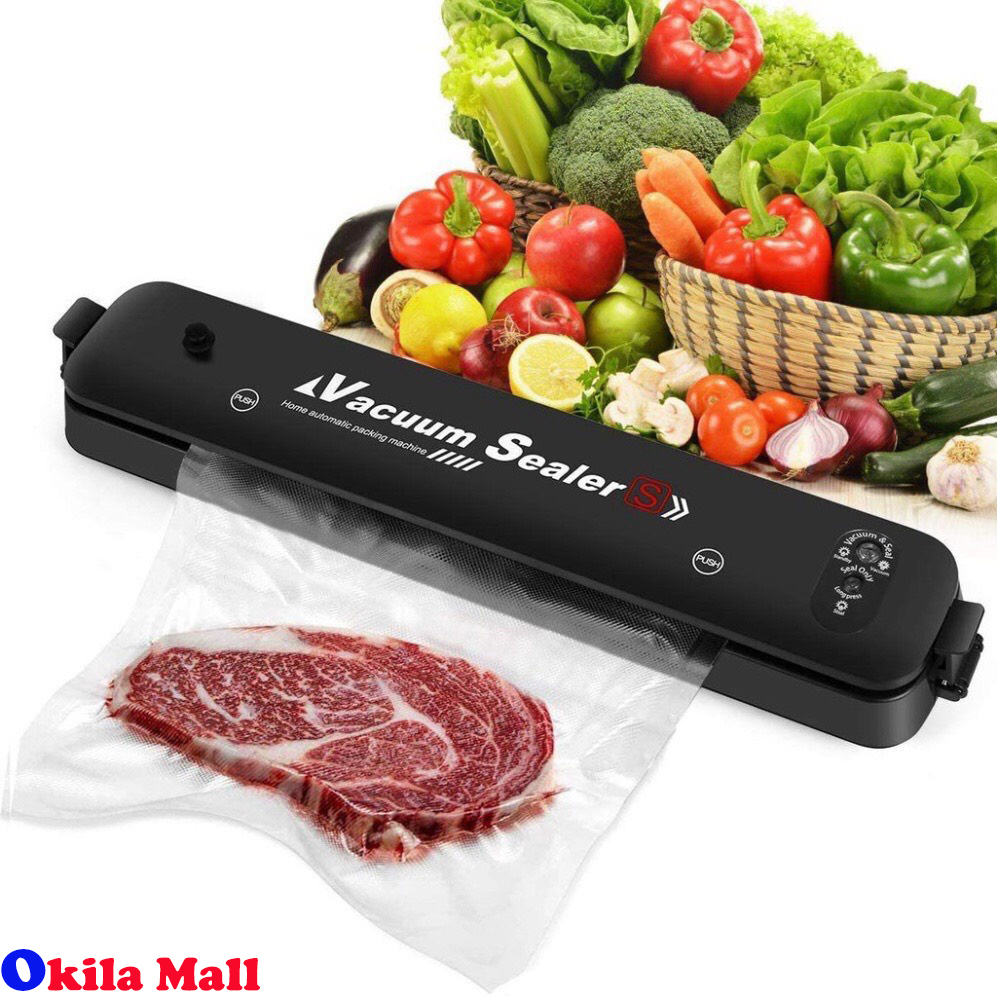 Máy Hút Chân Không Bảo Quản Thực Phẩm Okila Vacuum Sealer, Máy Hút Chân Không Mini Không Kén Túi, Giúp Bảo Quản Thực Phẩm An Toàn Lâu Hơn, Máy Hút Chân Không Thực Phẩm Kiêm Máy Hàn Miệng Túi Công Nghệ Nhật Bản - Bh 6 Tháng Toàn Quốc