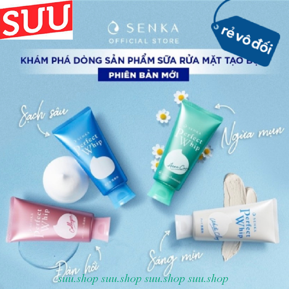 Sữa rửa mặt nữ senka 120g perfect whip