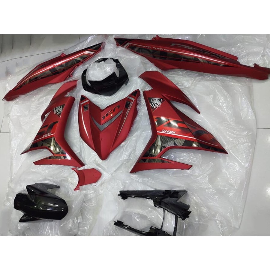 Tem rời Exciter 150 dán xe đỏ CHẤTliệu Candy