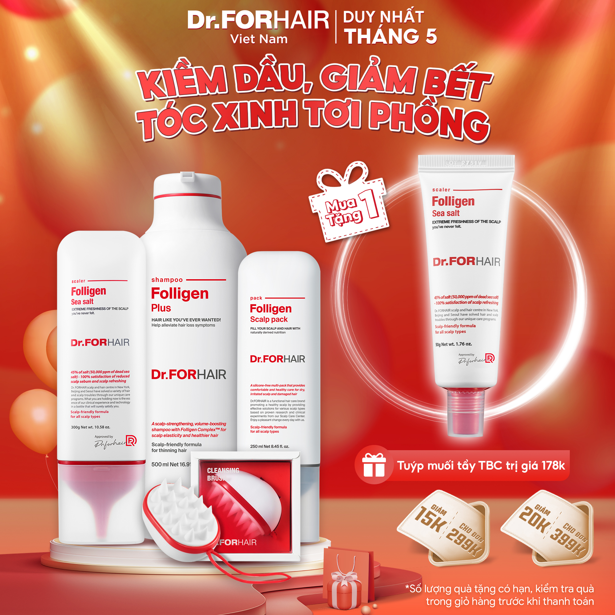 Combo chăm sóc tóc toàn diện dr.forhair