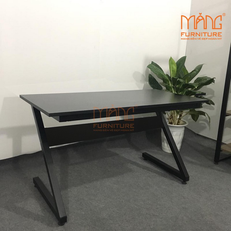 Bàn Gaming Chữ Z, Bàn làm việc, học tập, Chân Sắt CỠ LỚN Mặt Gỗ 1,2m đầy đủ phụ kiện lắp ráp hàng cao cấp