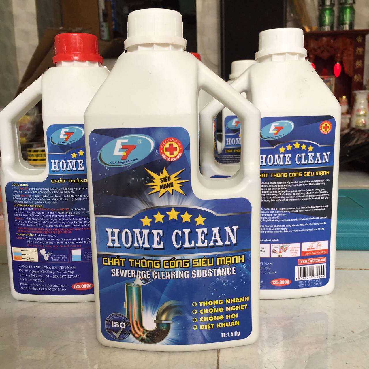 [SIÊU MẠNH][CHAI LỚN] Chai thông cầu cống cực mạnh 1000ml [1 LÍT] (1,5KG), Chất thông cống/Thông cống siêu mạnh không cần thợ