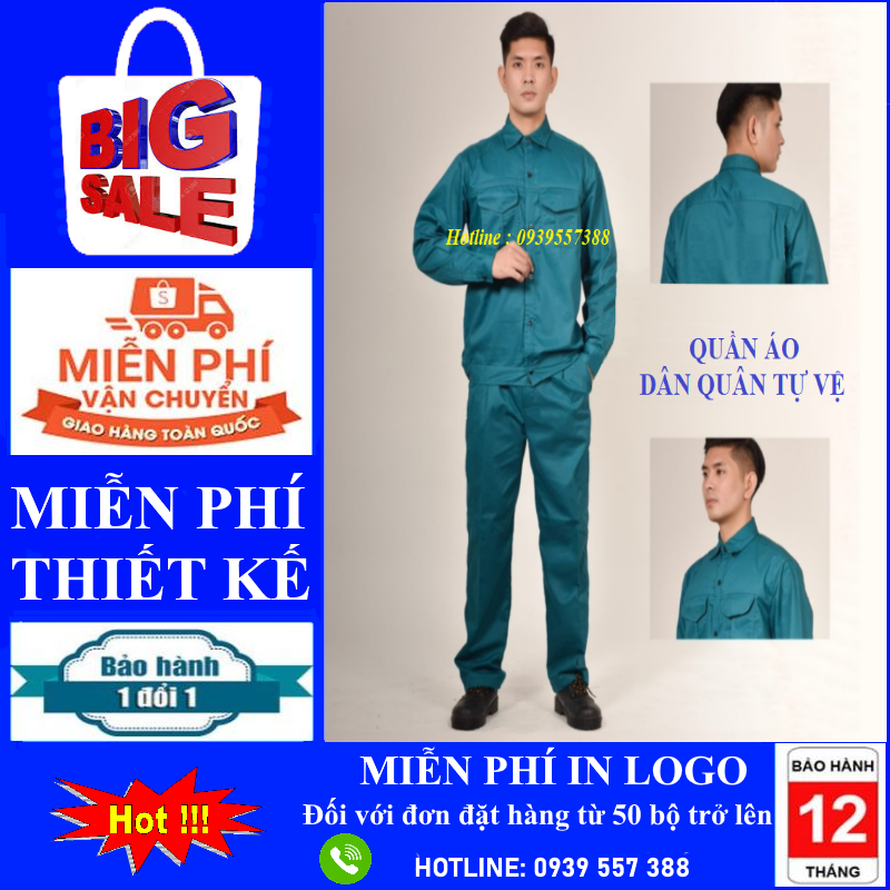 BỘ QUẦN ÁO BẢO HỘ LAO ĐỘNG VẢI KAKI  LOẠI 1