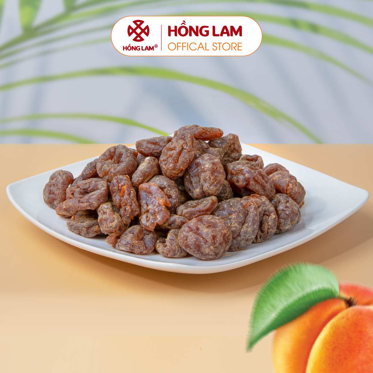 Ô mai Mơ Hồng Lam 4 - Là ô mai tách hạt, sản phẩm thuộc dòng cao cấp Hồng Lam, ô mai có vị chua ngọt cam thảo