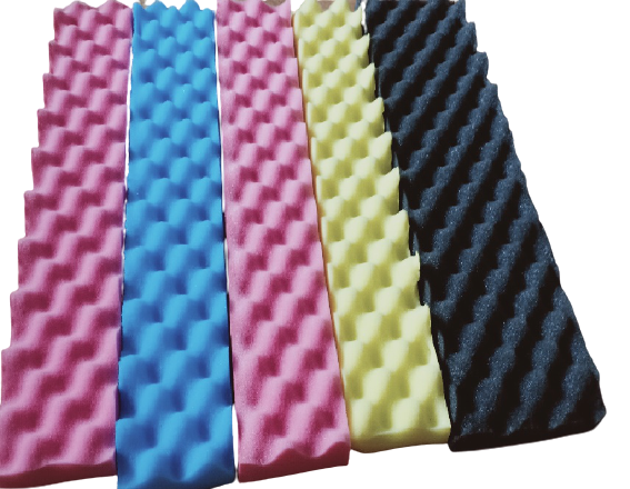 20 Tấm mút xốp tiêu âm,cách âm. Hình trứng .Kích thước 10*50cm/Tấm.Dày 3cm