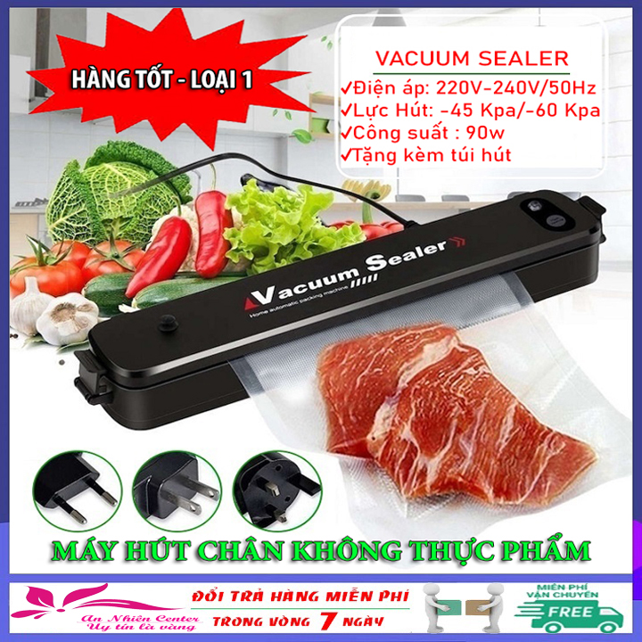 [MẪU BÁN CHẠY] Máy hút chân không gia đình Vacuum Selaer công suất 90W, máy hút chân không thực phẩm (may hut chan khong), máy hút chân không cầm tay mini kiêm máy hàn miệng túi nhanh gọn tiện lợi hơn túi hút chân không