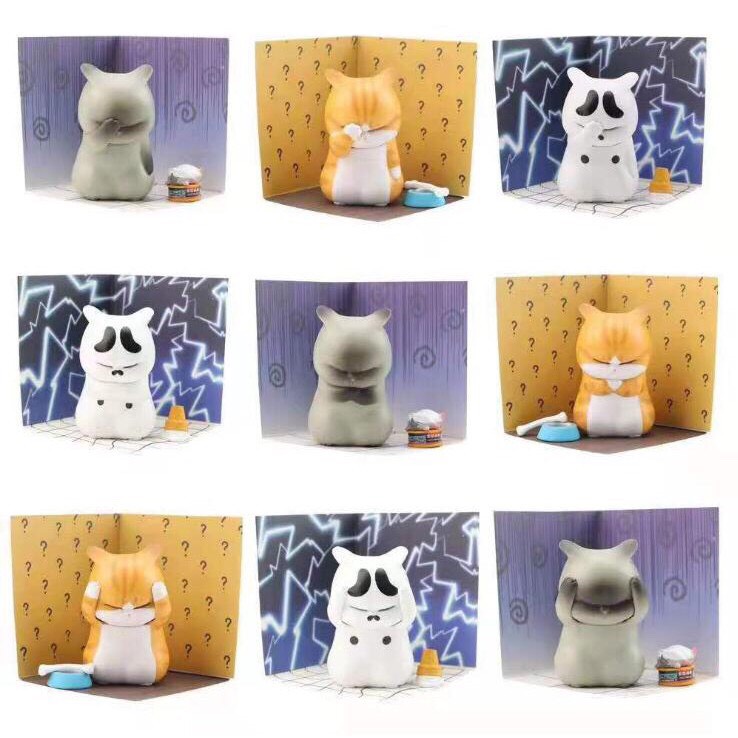 [HCM]Mô hình Mèo bó tay Mèo đăm chiêu Mèo tiếc nuối dễ thương trang trí tiểu cảnh thủy sinh terrarium chậu cây cảnh sen đá bánh kem xương rồng