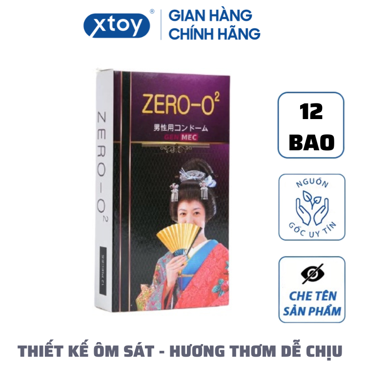 Bao cao su zero 02 siêu mỏng 49mm hộp 12 cái