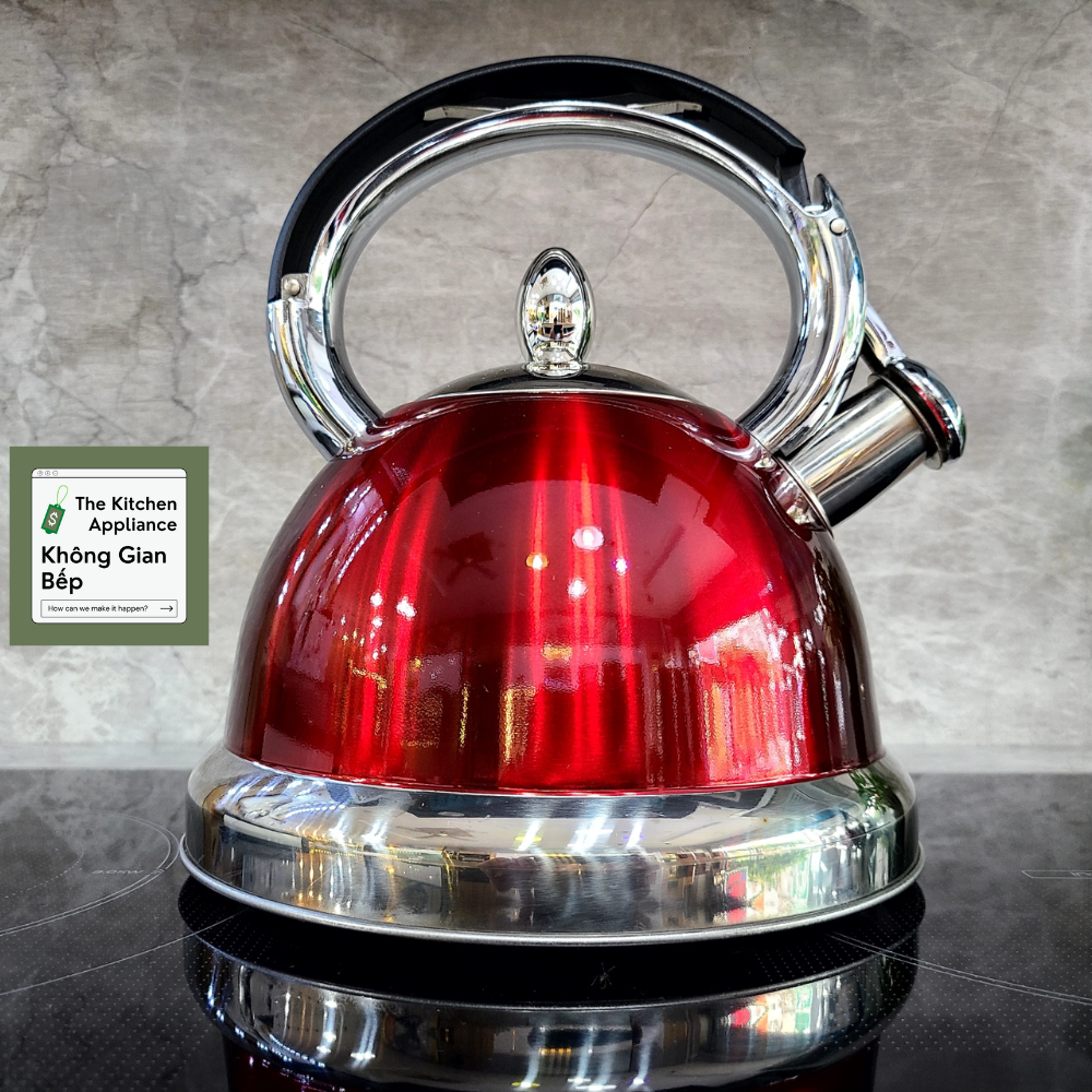 Ấm đun nước bếp từ arber inox 304 có còi báo hiệu đun sôi nhanh chóng