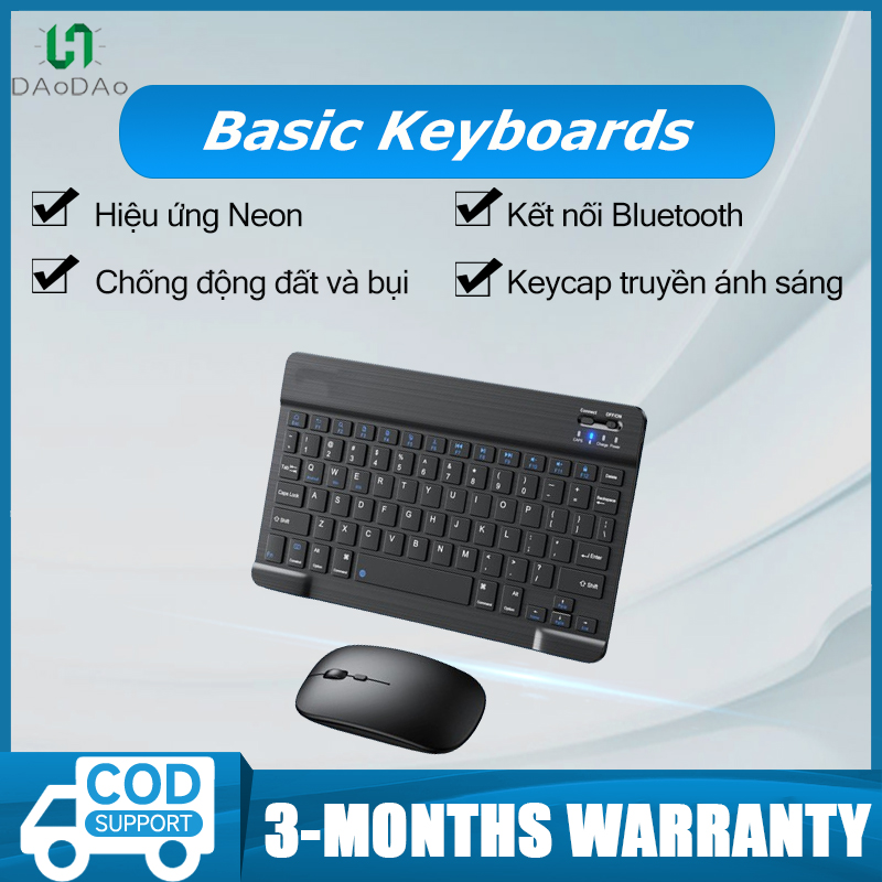 Bàn phím Bluetooth mini không dây, bàn phím kết nối điện thoại di động có chuột, thích hợp cho điện thoại di động Ipad và máy tính xách tay