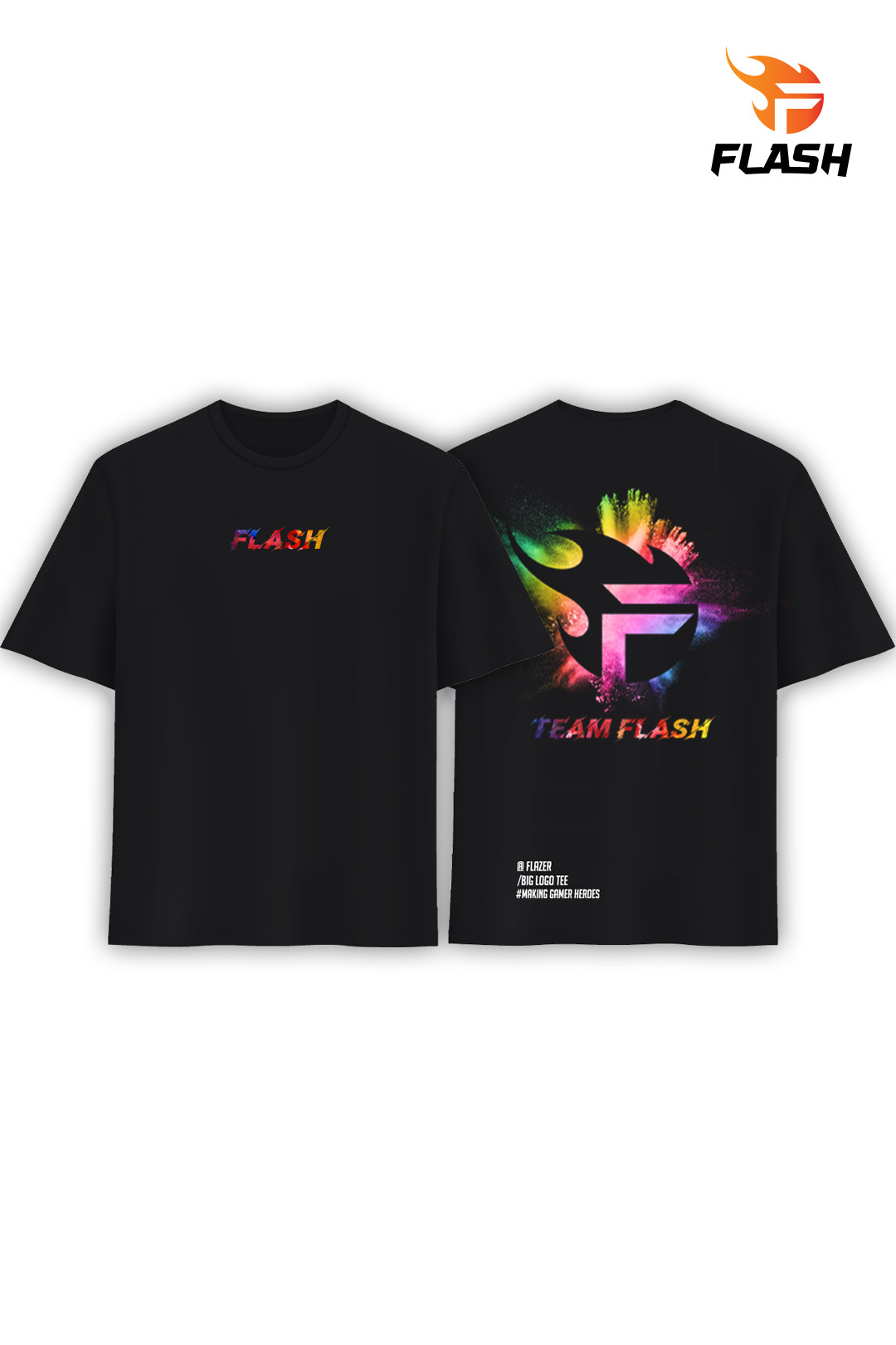 ÁO THUN IN LOGO TEAM FLASH 7 MÀU - BIG LOGO T-SHIRT