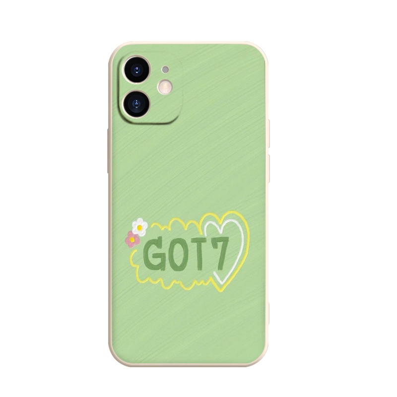 Ốp lưng màu xanh chữ GOT7 idol Kpop cho iPhone 14 13 12 11 Pro Max SE 2020 X XR XS 8 7 ip 6S 6 Plus e1271