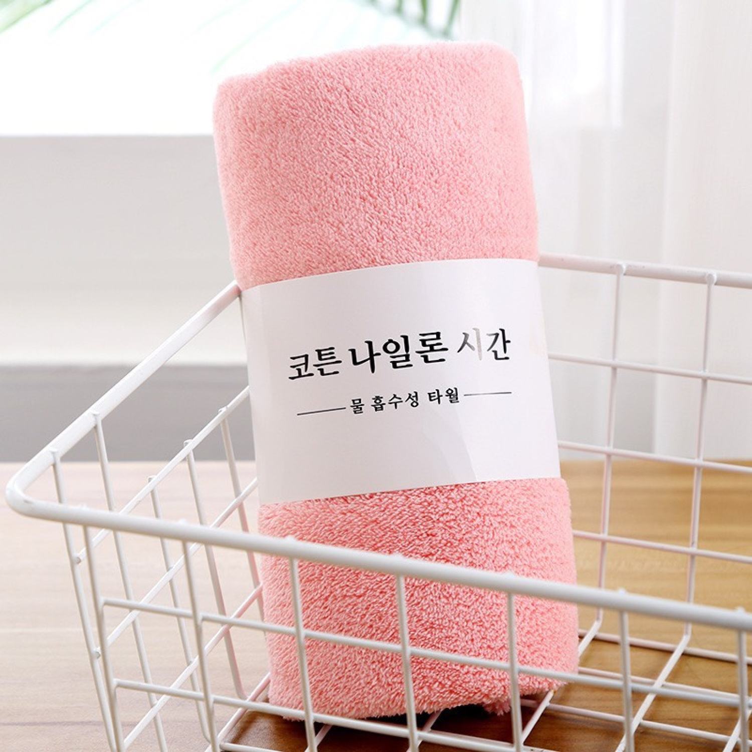 Khăn Tắm Siêu Mềm Mịn Loại To 1m4 x 70cm Xuất Hàn Siêu Thấm Hút Dùng Để Tắm, Lau Mặt - KHĂN TẮM