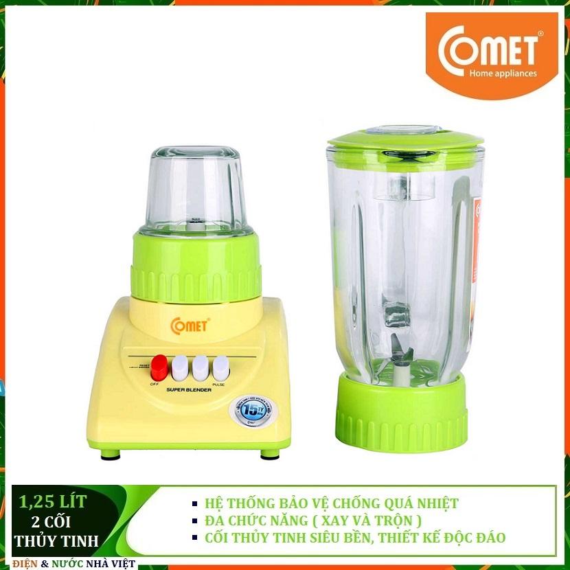 Máy xay sinh tố 1,2 lít comet cm9986 ly thủy tinh siêu bền - chống quá nhiệt