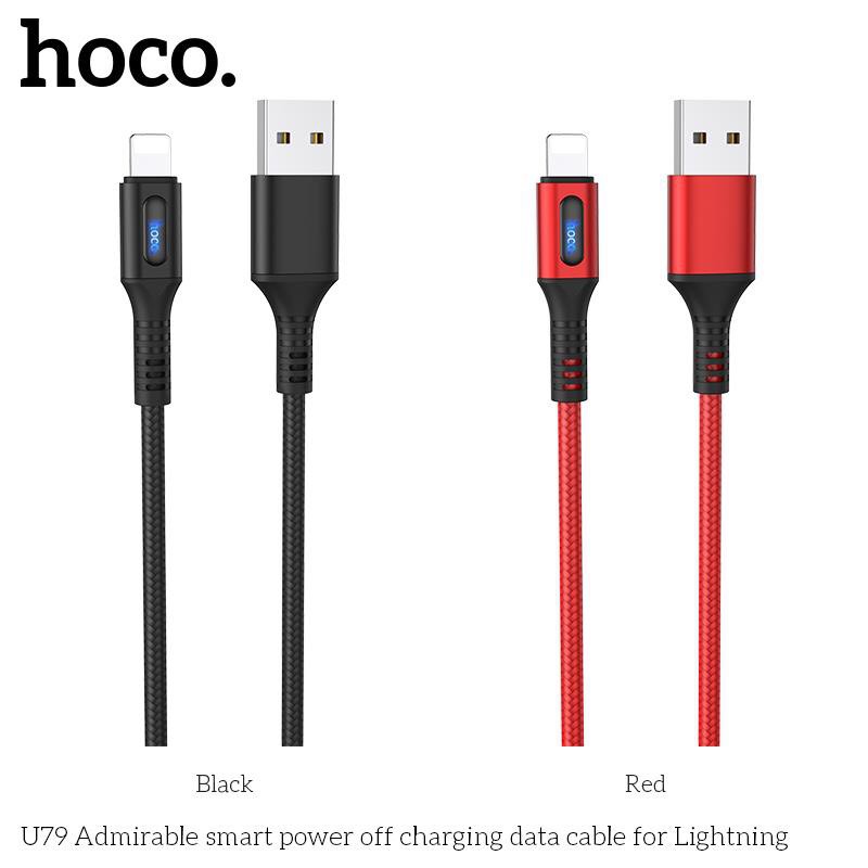 Cáp hoco u79 lightning 1.2m - ngắt điện thông minh