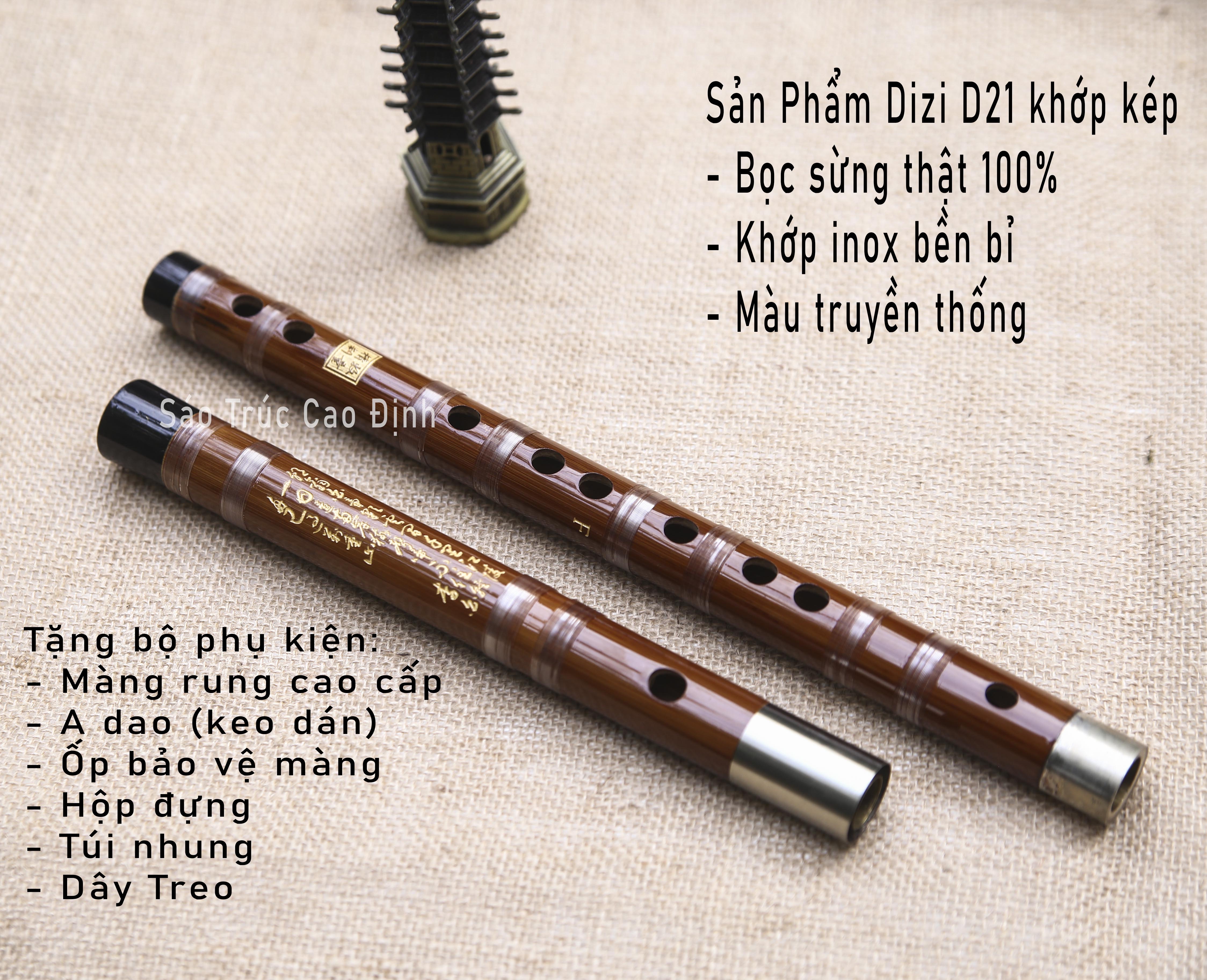 Sáo Dizi D21 Khớp Kép - Dizi cao cấp thương hiệu MuTong