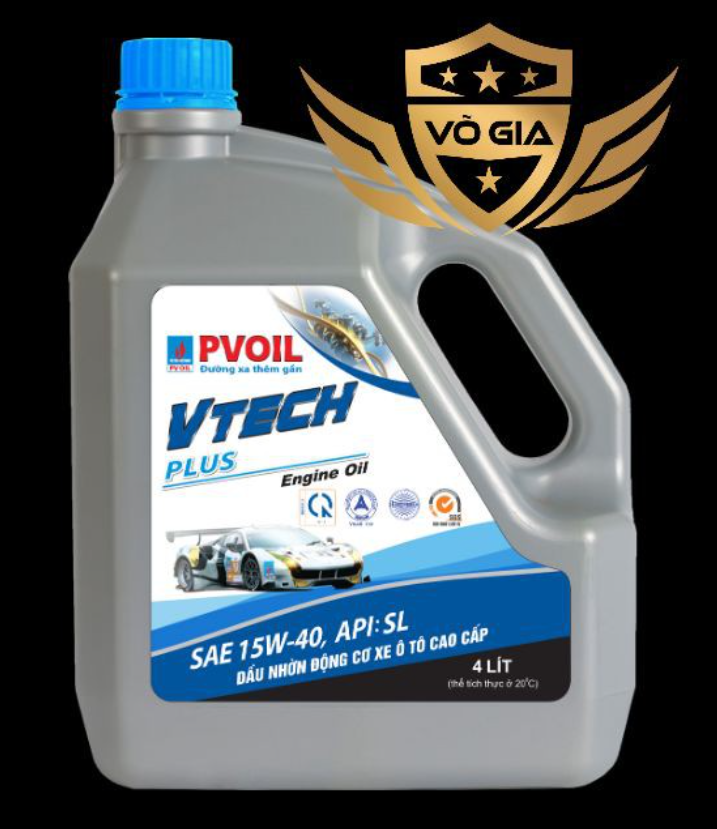 Vtech plus 15w40/4l dầu động cơ otô cao cấp pv oil