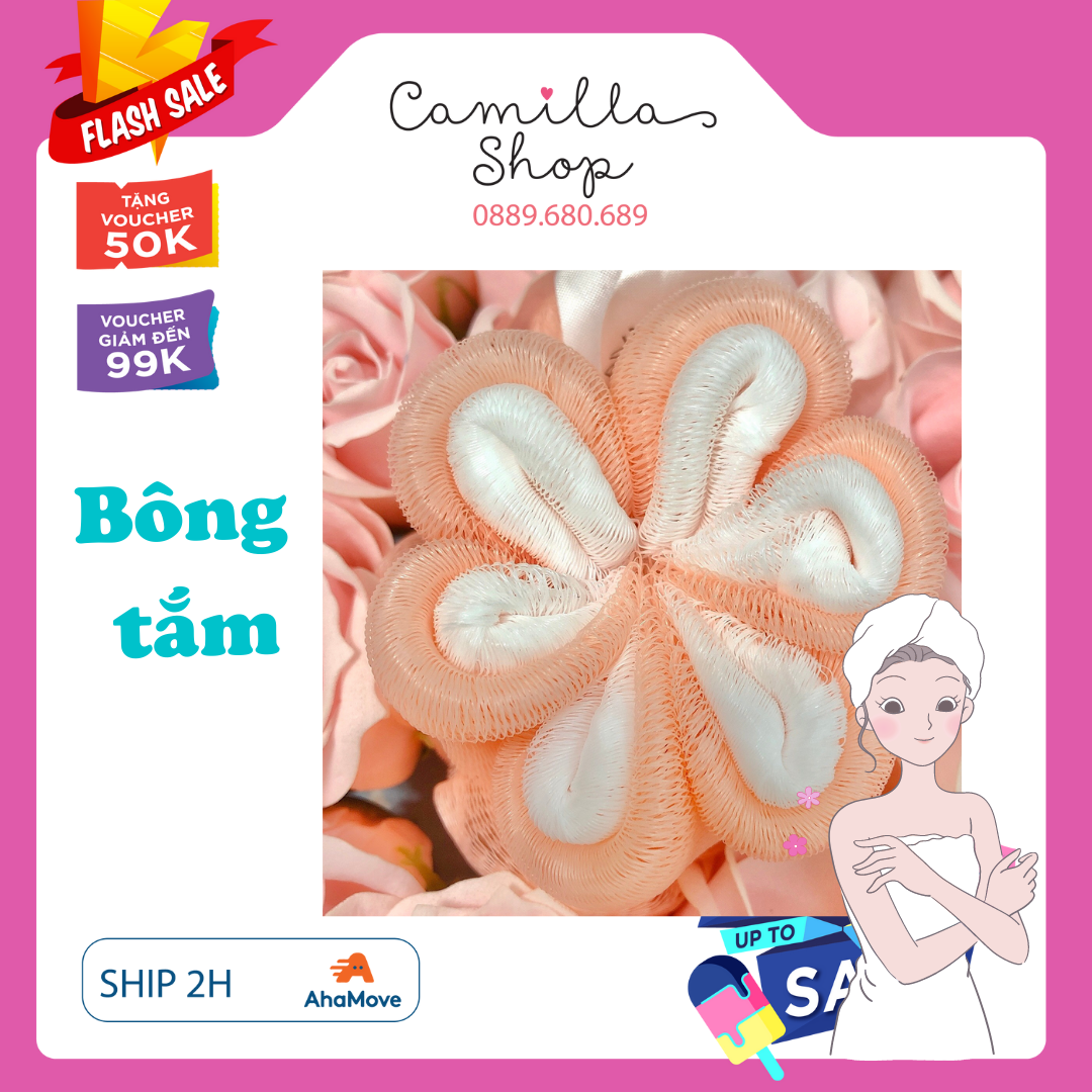Bông tắm tạo bọt mềm mịn