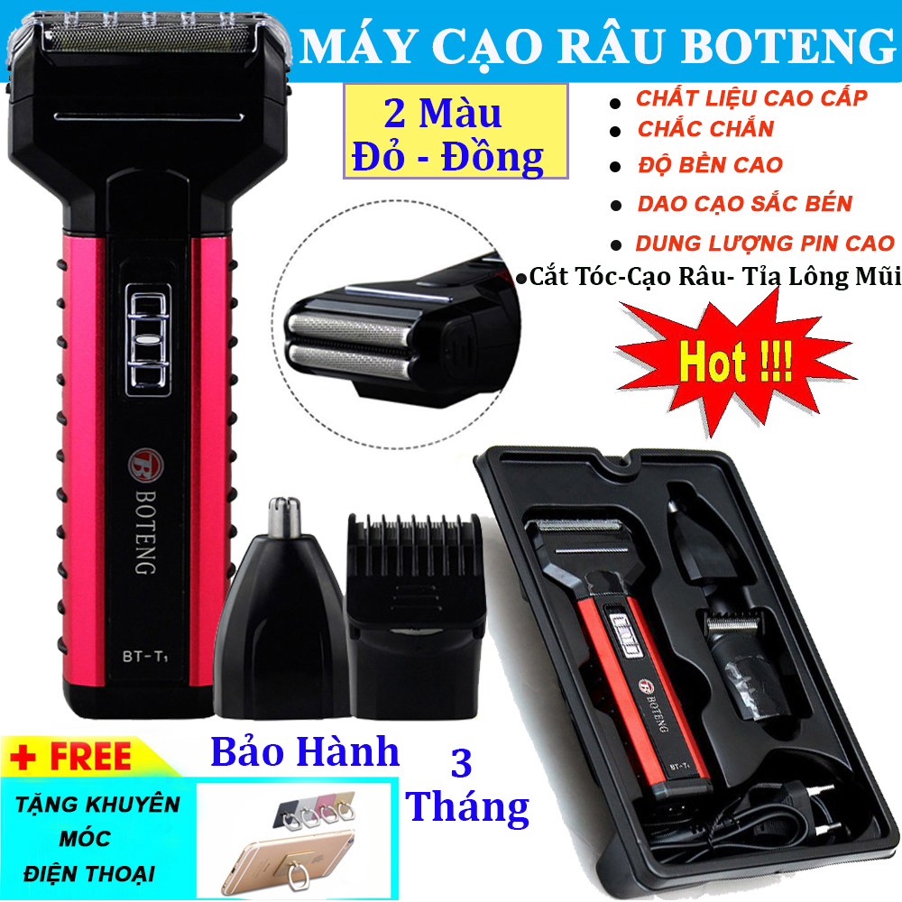 [ MIỄN PHÍ VC TOÀN QUỐC ] Máy Cạo Râu ,  Sản Phẩm Thông Minh Boteng Trọn Bộ 3 Trong 1 ( Cắt tóc - Cạo Râu - Tỉa Lông Mũi ) Giam giá ngay trong hôm nay. BH 1 Đổi 1 Trong 7 Ngày !