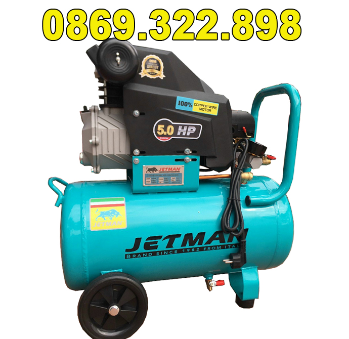 Máy Nén Khí Liền Trục 2 Tụ Jetman JM-50F 6.5HP 50L