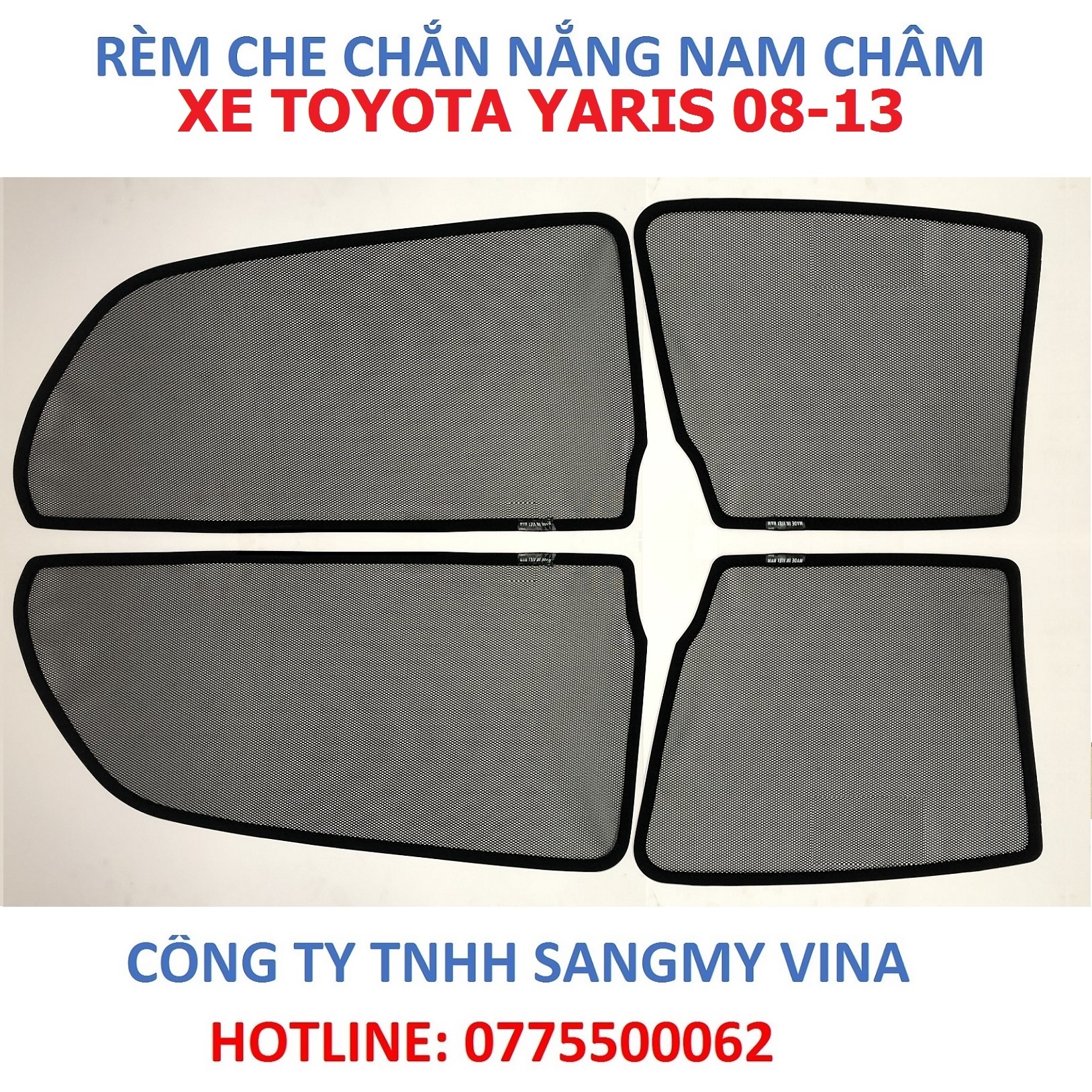 Rèm che chắn nắng nam châm xe toyota yaris 08-13