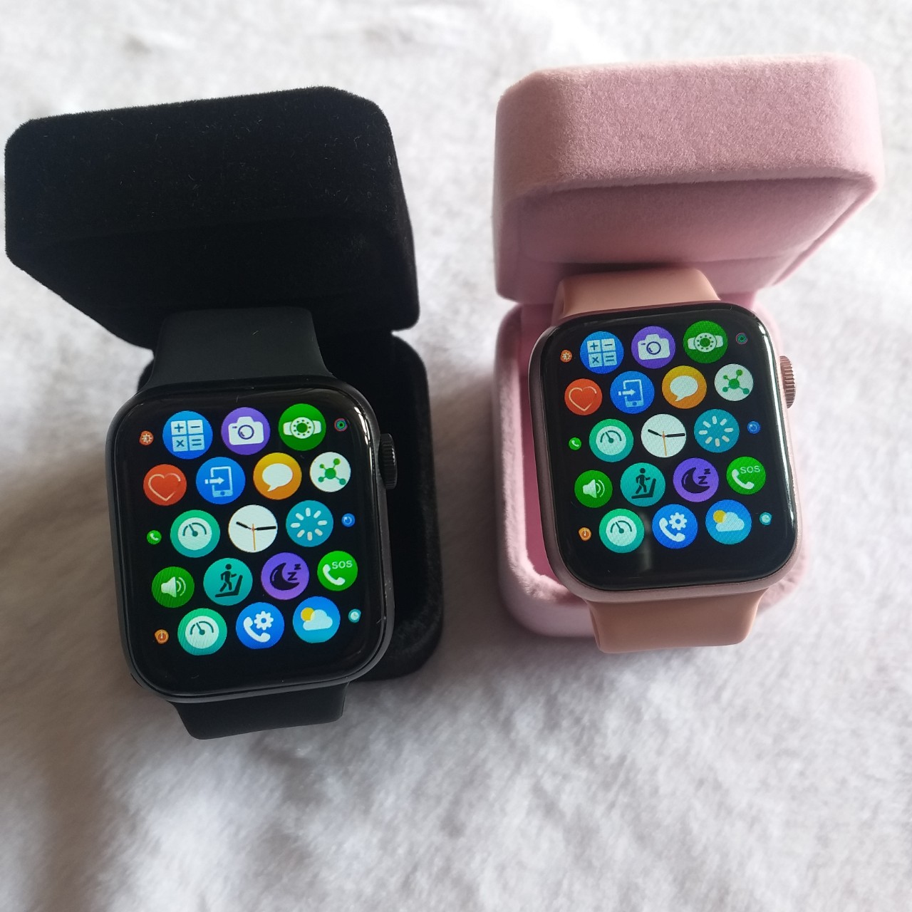 (Hình thật) Đồng hồ thông minh S6 HW12 smartwatch mini siêu tràn viền. BH 12 tháng