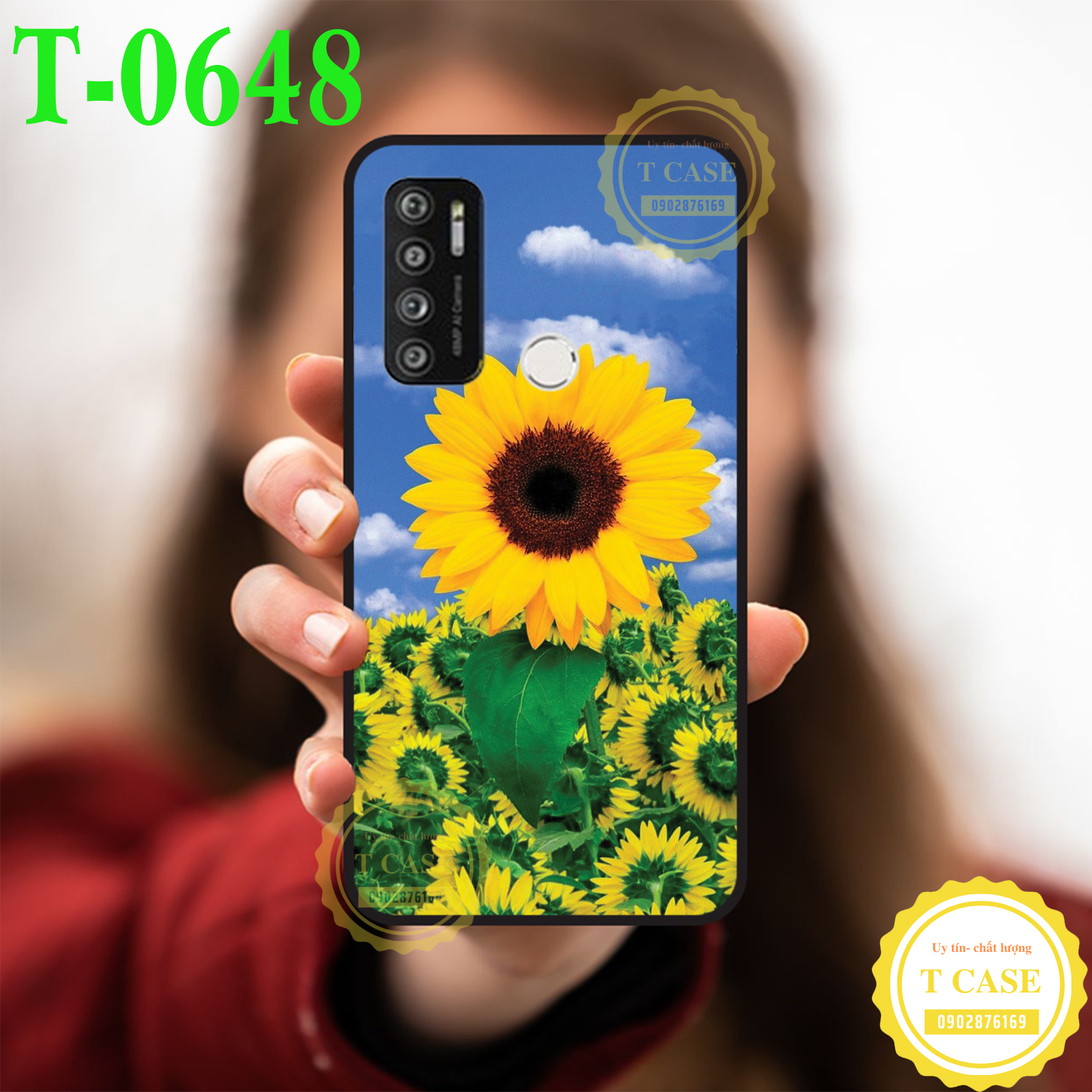 [HCM]Ốp lưng Vsmart Live 4 - TPU dẻo in hình Hoa Hướng Dương