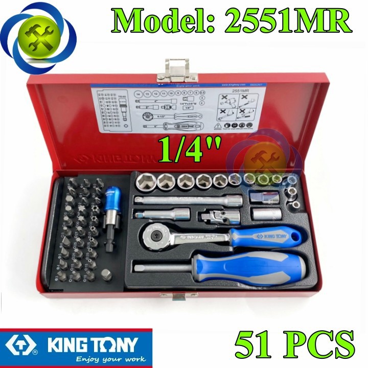 Bộ tuýp 14 kingtony 2551mr 51 chi tiết