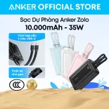 [Chuẩn CCC] Sạc dự phòng Anker A110L 35W sạc nhanh 10.000W kèm 2 cáp Type-C tích hợp, nhỏ gọn dung lượng cao